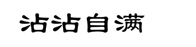 沾沾自满