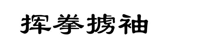 挥拳掳袖