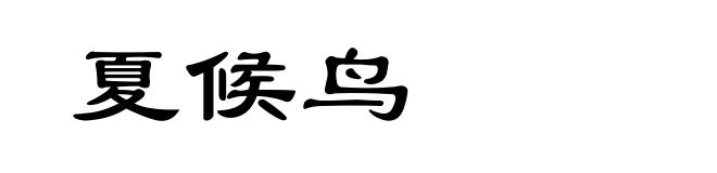 夏候鸟