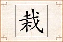 栽怎么写