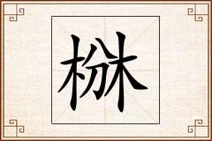 椕怎么写