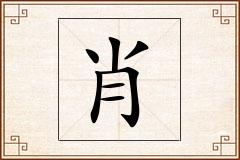肖怎么写