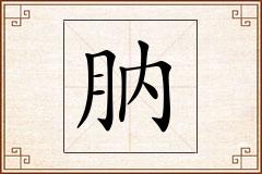 肭怎么写