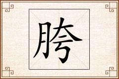 胯怎么写