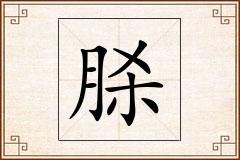 脎怎么写
