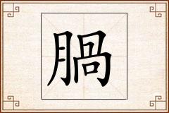 腡怎么写