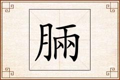 脼怎么写