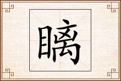 瞝怎么写