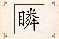 瞵怎么写
