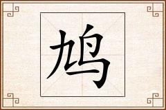 鸠怎么写