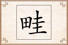 畦怎么写