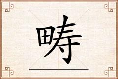 畴怎么写