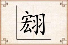 翝怎么写