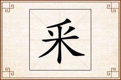 釆怎么写