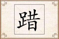 踖怎么写