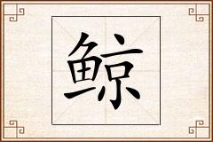 鲸怎么写