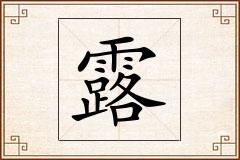 露怎么写