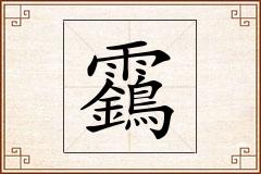 靎怎么写