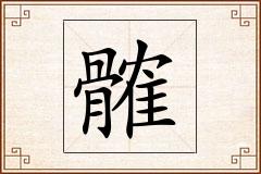髉怎么写