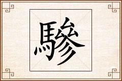驂怎么写