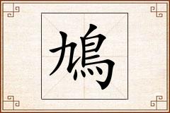 鳩怎么写