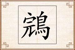 鵍怎么写