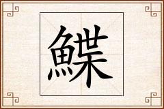 鰈怎么写