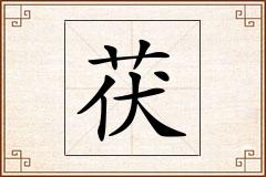 茯怎么写