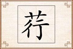 荇怎么写