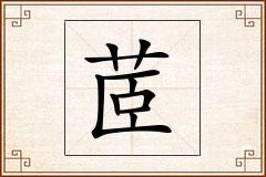 茝怎么写