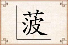 菠怎么写