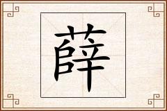 薛怎么写