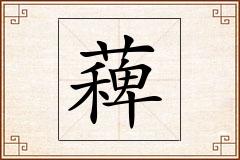 薭怎么写