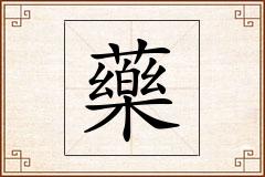 藥怎么写