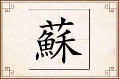 蘇怎么写
