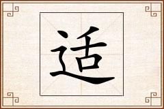 适怎么写