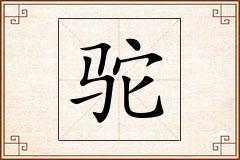 驼怎么写