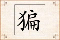 猵怎么写