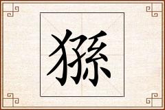 猻怎么写