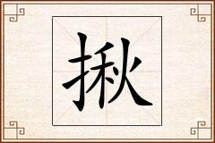 揪怎么写