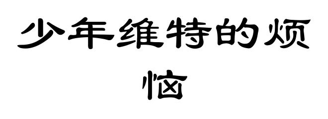 少年维特的烦恼