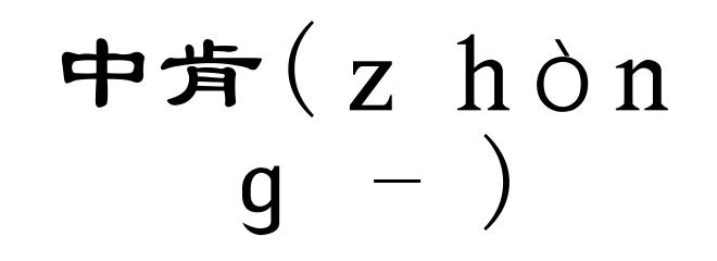 中肯(ｚｈòｎｇ-)