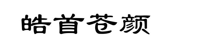 皓首苍颜