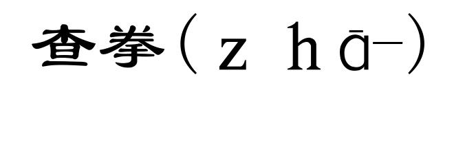 查拳(zhā-)