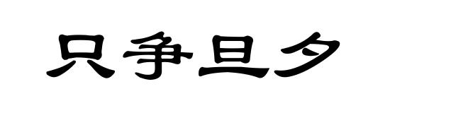 只争旦夕