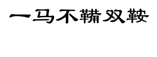 一马不鞴双鞍
