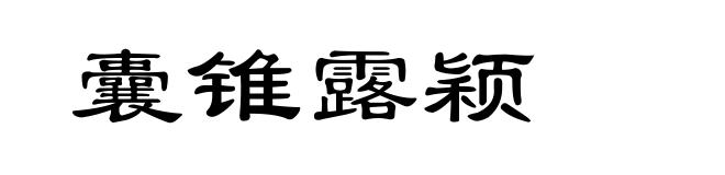 囊锥露颖