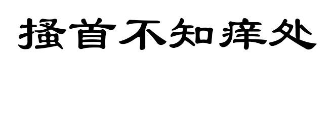 搔首不知痒处
