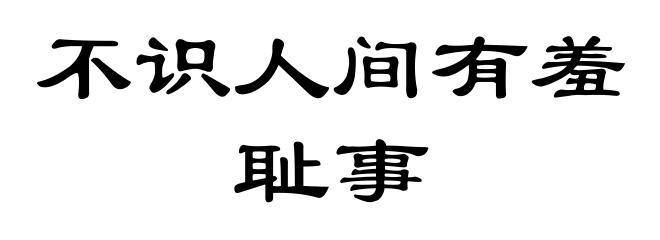 不识人间有羞耻事