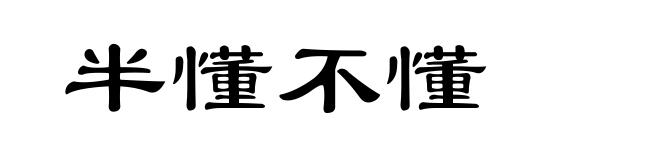 半懂不懂
